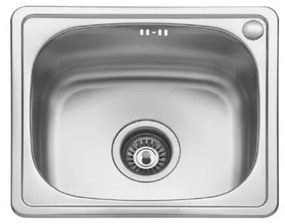 Karag BL 603 Νεροχύτης Κουζίνας Inox Σατινέ Ανοξείδωτο Ατσάλι με βαλβίδες και σιφώνια 440 x 380 mm