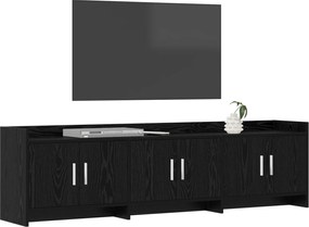 vidaXL Ντουλάπι TV 168 x 33 x 47 εκ. Μαύρη Δρυς Επεξεργασμένο Ξύλο