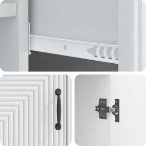 vidaXL Πλαϊνό γραφείο Λευκό 66 x 34,5 x 89,5 εκ Επεξεργασμένο Ξύλο
