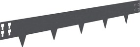 vidaXL Περίγραμμα γκαζόν 30 τμχ. 100 x 15 cm Steel Ανθρακί