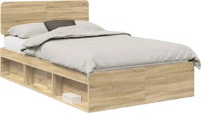 vidaXL Σκελετός Κρεβατιού Sonoma Δρυς 120 x 200 cm