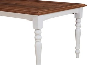 Τραπέζι Bloomington 184, Καφέ, Άσπρο, 76x100x200cm, Ξύλο | Epipla1.gr