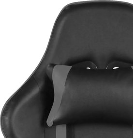 vidaXL Καρέκλα Gaming Περιστρεφόμενη Γκρι PVC