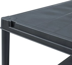 vidaXL Ραφιέρα Μαύρη 100 κ. 60 x 30 x 138 εκ. Πλαστική