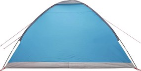vidaXL Σκηνή Camping 4 ατόμων Μπλε 185T Πολυεστέρας με επικάλυψη PU