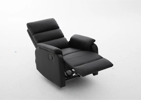 Πολυθρόνα Ανακλινόμενη ArteLibre TALITHA Μαύρο PU 79x97x101cm
