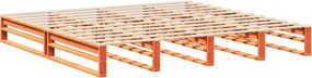 vidaXL Σκελετός Κρεβ. Χωρίς Στρώμα Καφέ Κεριού 200x200 εκ Μασίφ Πεύκο