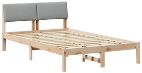vidaXL Σκελετός Κρεβατιού Καφέ και ανοιχτό γκρι 120 x 200 cm
