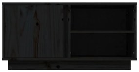 vidaXL Έπιπλο Τηλεόρασης Μαύρο 80x35x40,5 εκ. από Μασίφ Ξύλο Πεύκου