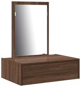 vidaXL Τοίχου Ριχείο Τραπέζι Καφέ Δρυός 60x40x70 cm