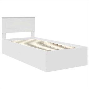 vidaXL Σκελετός Κρεβατιού Λευκό 100 x 200 cm Επεξεργασμένο ξύλο