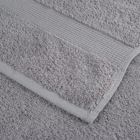 vidaXL Πετσέτες Premium SOLUND 4 τεμ. Γκρι 100x200 εκ. 600 γρ./μ²