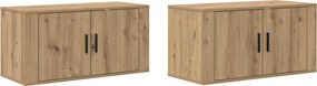 vidaXL Σετ Βαθμιδωτών Ντουλαπιών Τηλεόρασης 2 pcs Artisan Oak