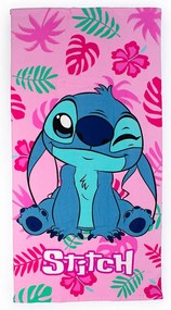 Πετσέτα Θαλάσσης Παιδική Lilo & Stitch 86 Quick Dry Pink DimCol Θαλάσσης 70x140cm Microfiber