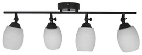 Σποτ Πολύφωτο Heronia Barrel Black/White 01-0393