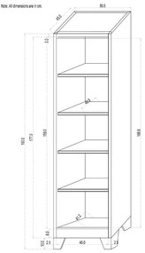 Ντουλάπα KOYA Μεταλλική Ανοιχτό Γκρί 50x45x190 εκ. 50x45x190 εκ.