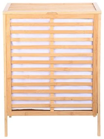Καλάθι Απλύτων Bamboo Essentials 02-23775 Διπλό 53x35x71cm Natural Estia Bamboo