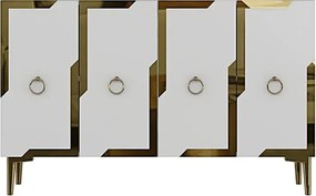 Stewehome Κονσόλα τηλεόρασης πολύχρηστο ντουλάπι και γωνιά καφέ 120x32x75 cm