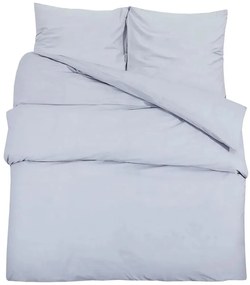 vidaXL Σετ Παπλωματοθήκης Γκρι 200x200 εκ. Ελαφρύ Ύφασμα Μικροϊνών