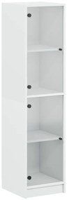 vidaXL Ντουλάπι Λευκό 35 x 37 x 142 εκ. με Γυάλινες Πόρτες