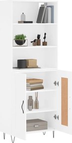 vidaXL Ντουλάπι Λευκό 69,5x34x180 εκ. από Επεξεργασμένο Ξύλο