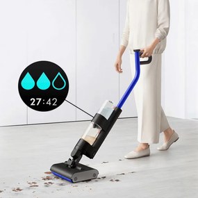 Κάθετη ηλεκτρική σκούπα  Dyson WR01 WashG1 Bk/Bu, 95W, 1l, Αυτονομία έως 35 λεπτά, 3 επίπεδα ισχύος, οθόνη LCD, Ενυδάτωση, Αυτοκαθαρισμός, Μαύρο/Μπλε