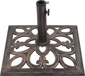 vidaXL Βάση Ομπρέλας Μπρονζέ 12 κ. 49 εκ. από Χυτοσίδηρο