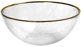 Μπωλ Σερβιρίσματος SUP202K4 Φ15x7cm Clear-Gold Espiel Glass