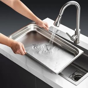 VEVOR 6 Pack Full Size Hotel Pans Steam Table Pan Stainless Steel 2.5" Deep