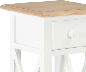 vidaXL Τραπεζάκι Βοηθητικό Λευκό 27 x 27 x 65,5 εκ. Ξύλινο