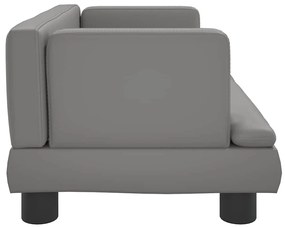 vidaXL Καναπές Παιδικός Γκρι 60 x 40 x 30 εκ. από Συνθετικό Δέρμα