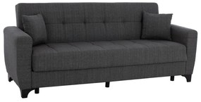 sofa-bed, storage space, grey, 215x84x88cm, tall back