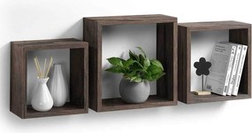 ΡΑΦΙΈΡΕΣ/ΡΆΦΙΑ ΤΟΊΧΟΥ SET OF 3 NESTED CUBES MDF 23/26,5/30CM NOYER 6RAN7