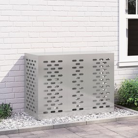 vidaXL Κάλυμμα Κλιματιστικού 110x50x80 εκ Ανοξείδωτο Ατσάλι