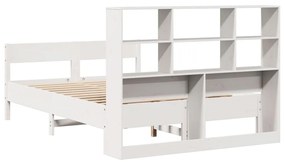 Κρεβάτι Βιβλιοθήκη Χωρίς Στρώμα 120x200 εκ Μασίφ Ξύλο Πεύκο 3322991