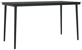 vidaXL Σετ Τραπεζαρίας Κήπου 5 Τεμαχίων Μαύρο