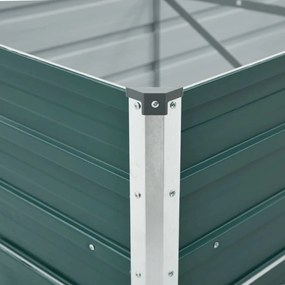 vidaXL Ζαρντινιέρα Υπερυψωμένη Πράσινη 400x80x77 εκ. Γαλβαν. Χάλυβας