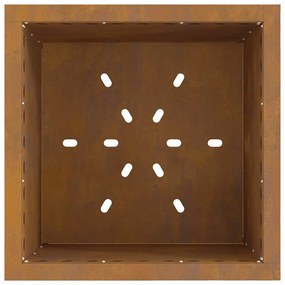 vidaXL Φωτιά Καφέ 48 x 48 x 50 εκ Ατσάλι σκληρυθέν στον αέρα