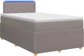 vidaXL Κρεβάτι box spring με στρώμα Taupe 120 x 190 cm Ύφασμα