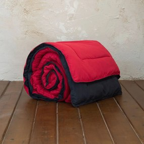 Παπλωματοθήκη Υπέρδιπλη (Σετ 220x240) 2 Όψεων Nima Bed Linen Abalone AW2022 Κόκκινο,Μαύρο