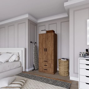 Διφυλλη Ντουλαπα Πεύκο Atlantic EASY 1600 47x60x174.8