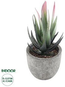 Artificial Garden SUCCULENT ALOE 21008 Διακοσμητικό Φυτό Παχύφυτο Αλόη Υ14cm Globostar 21008