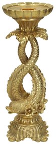 Κηροπήγιο ArteLibre Ψάρι Χρυσό Polyresin 10.5x10.5x27cm-05152085