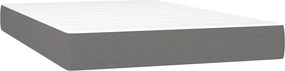 vidaXL Κρεβάτι Boxspring με Στρώμα Σκούρο Γκρι 120x200 εκ. Υφασμάτινο