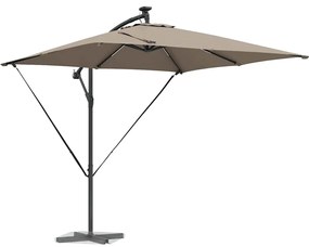 vidaXL Ομπρέλα Cantilever Banana Taupe 249 x 249 x 250 εκ.