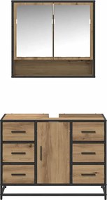 vidaXL Σετ Επίπλων Μπάνιου 2 pcs Artisan Oak Επεξεργασμένο ξύλο