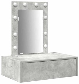 vidaXL Τραπέζι περιποίησης Γκρι 60 x 40 x 70 εκ. Επεξεργασμένο ξύλο