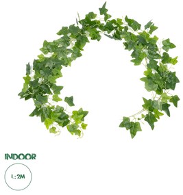 GloboStar® Artificial Garden ENGLISH IVY GARLAND 21146 Τεχνητή Διακοσμητική Αγγλική Γιρλάντα  200cm Σετ 2 τεμαχίων