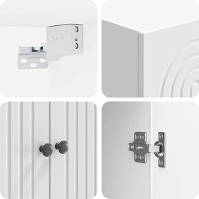vidaXL Τοίχου Ντουλάπα Λευκό 59 x 31 x 60 εκ Επεξεργασμένο Ξύλο