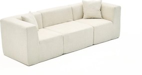 Τριθέσιος Καναπές Κρέμα RAKS 85x245x70